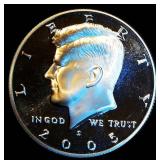 2005-S 90% Proof Silver Kennedy Half Dollar