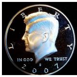 2007-S 90% Proof Silver Kennedy Half Dollar