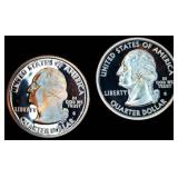 (2) 90% Proof Silver ATB Washington Quarters, MN & CA