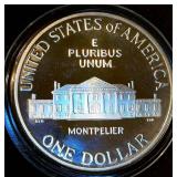 Proof 1995 90% Silver Dollar James Madison Commemorative, .773 ASW