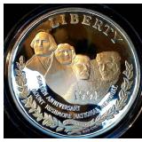 Proof 1991 90% Silver Dollar Mount Rushmore Commemorative, .773 ASW