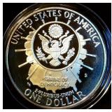 Proof 1991 90% Silver Dollar Mount Rushmore Commemorative, .773 ASW