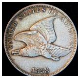 VF+/XF 1858 Flying Eagle Cent, Original Surfaces