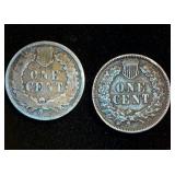 Semi Key 1878 Plus VF+ 1893 Indian Cents
