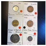 Collection of (6) Tougher Find World Coins
