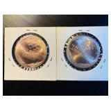(2) Mint Fresh High Relief Bronze Olympic Commemorative Medallions, Tougher Finds