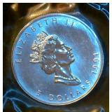 Mint Sealed Semi Key 1991 9999 Silver Maple Leaf