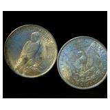 (2) Circulated Silver Dollars, 1.5 OzT TSW
