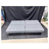 Grey Upholstered Convertible Futon