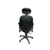 Adjustable Black Leather Task Chair w Headrest