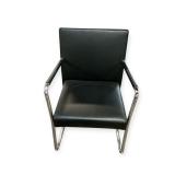 One Brayton Executive Side Chair Black Leather