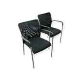 2 Mesh back Stacking Chairs