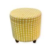 Footrest with Removable Top Yellow with Storage