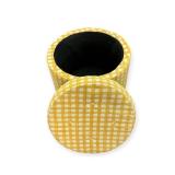 Footrest with Removable Top Yellow with Storage