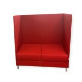 Dauphin Atelier Red Privacy Booth / Bench Guest Seating