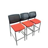 3 Keilhauer Pub Stools RED which Retail new for $399 each