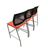 3 Keilhauer Pub Stools RED which Retail new for $399 each