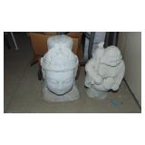 2- Medium Cement Garden Figures