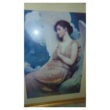 Large Framed Angel Picture. 51.5" x 40"