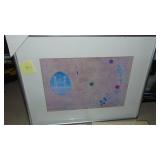 3- Framed Prints. 2- 16" x16" Margret Beckoman? and other one is 27" x34.5"