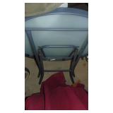 2- Metal and Glass Patio Tables. 18" Rd and Large Glass and Metal Patio Table 32" Rd