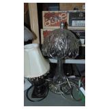 3 Table Lamps, 2 Crystal and 1 other one.