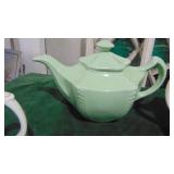 2- Christmas Teapots and Green Vintage Teapot