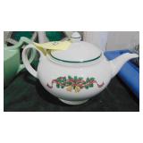 2- Christmas Teapots and Green Vintage Teapot