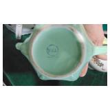 2- Christmas Teapots and Green Vintage Teapot