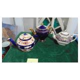 3- Vintage Teapots, Hull and Sadler