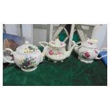3- Floral Teapots