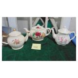 3- Floral Teapots