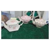 3- Vintage Teapots