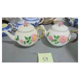 2-Franciscan Desert Rose Teapots