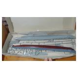 F 46 Phantom Model, USS Lionfish Sub Model and Metal Plane