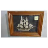 Colonial Queen Ship Picture and 2 Oil on Canvas Prints
