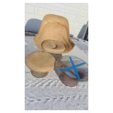 Vintage Metal Chair, Footstool and Table