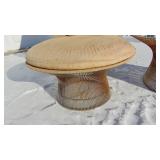 Vintage Metal Chair, Footstool and Table