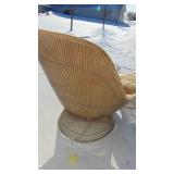 Vintage Metal Chair, Footstool and Table