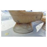 Vintage Metal Chair, Footstool and Table