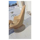 Vintage Metal Chair, Footstool and Table