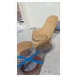 Vintage Metal Chair, Footstool and Table