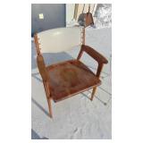 Vintage Wire Armchair and Wood Armchair