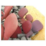 Lot of 13 red color office chairs