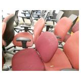 Lot of 13 red color office chairs