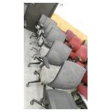 Lot of 6 Grey and black office chairs