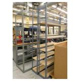 3 garage shelves - Steel frame, wood shelves