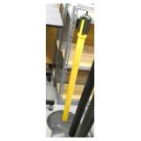 2 adjustable height stancions and one non-adj