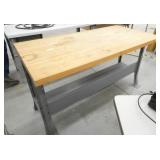 butcher block top work table 30x60