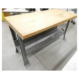 butcher block top work table 30x60